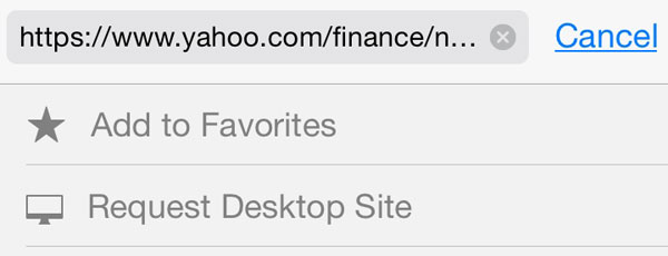 iOS 8 Safari desktop