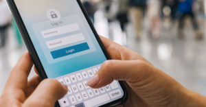 Mobile login screen representing authentication systems and workforce identity security risks.