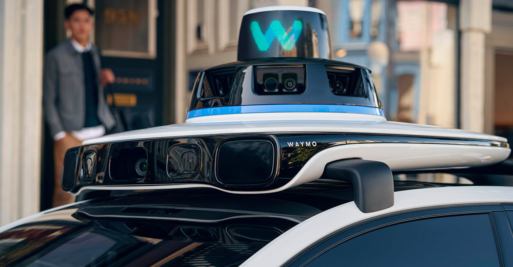 5th-generation Waymo Driver atop an all-electric Jaguar I-Pace