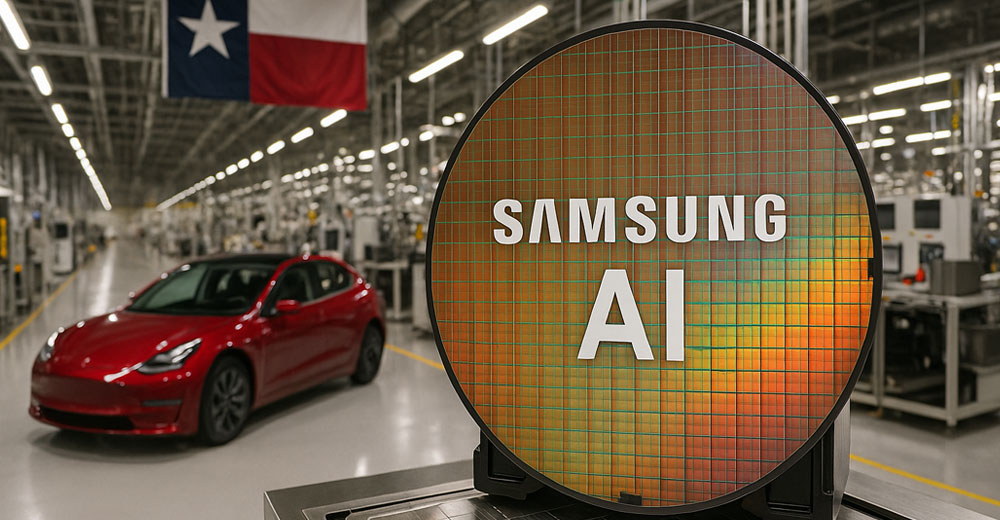 Tesla and Samsung have agreed to a $16.5B deal for AI chip manufacturing in Texas.