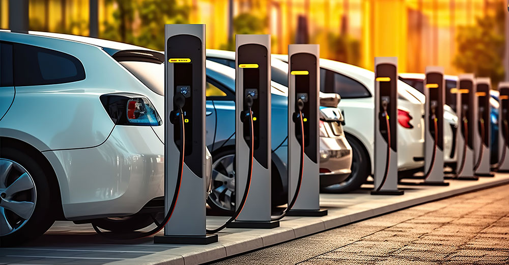 Electric vehicles charge at a public station as analysts forecast a 2026 market recalibration driven by falling resale values and the expiration of key subsidies.