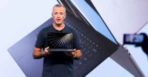 Jeff Clarke presenting the Dell XPS 14 at Dell Technologies headquarters in Round Rock, Texas
