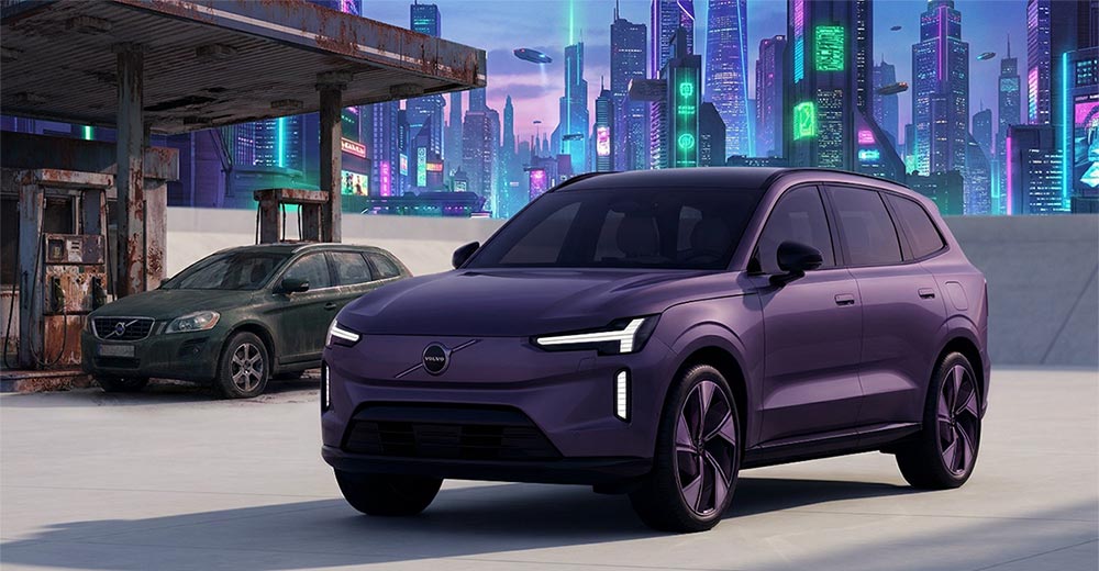 Concept image reflecting the shift from gas-powered vehicles to electric SUVs.