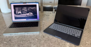 MacBook Pro M5 and MacBook Neo laptops shown side by side illustrating Apple’s expanding Mac lineup.